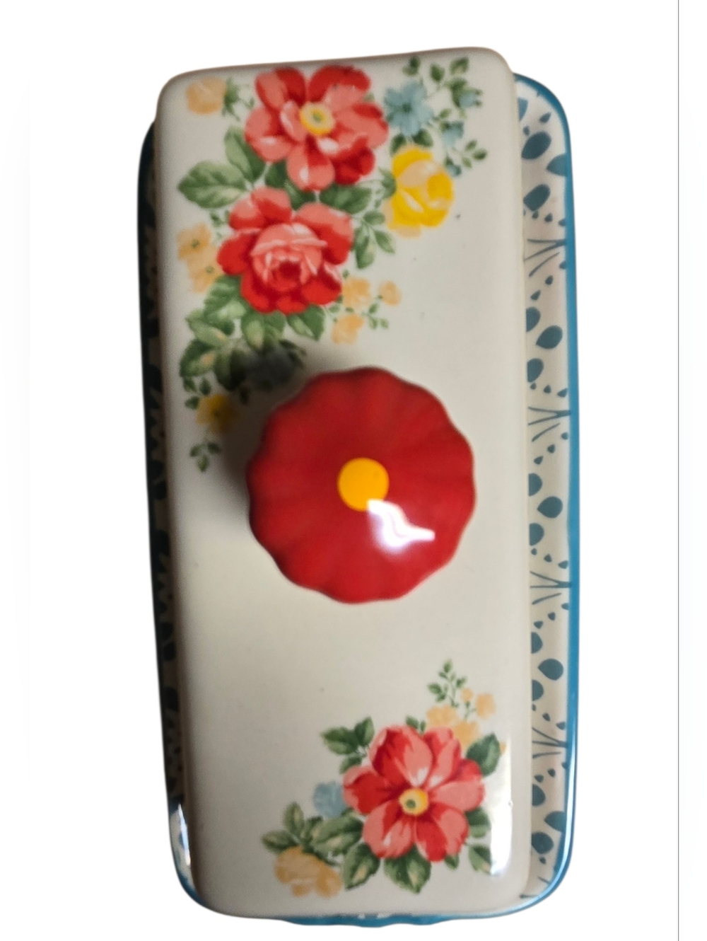 The Pioneer Woman by Ree Drummond durable stoneware floral   Butter Dish - Picture 2 of 6